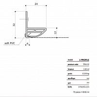 L-proifle TPM-32 TEXCEILING® profile pour plafond tendu à chaud ou à froid