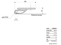 I-profile TPP-12 TEXCEILING® profile pour plafond tendu à chaud ou à froid